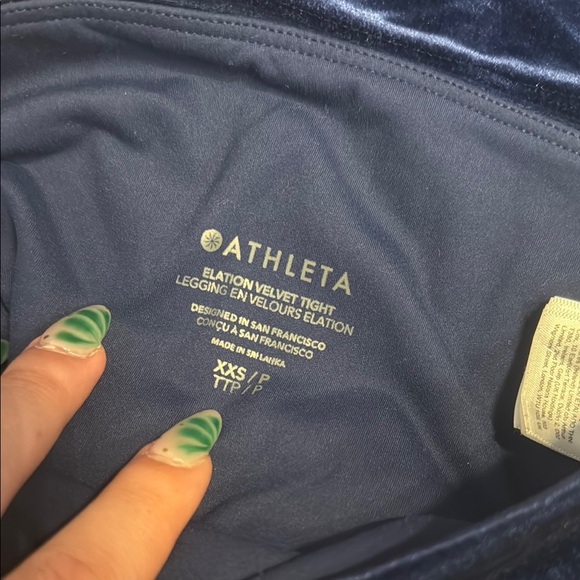Athleta Velvet Legging & Bra Set - XXS EUC - Picture 2 of 6